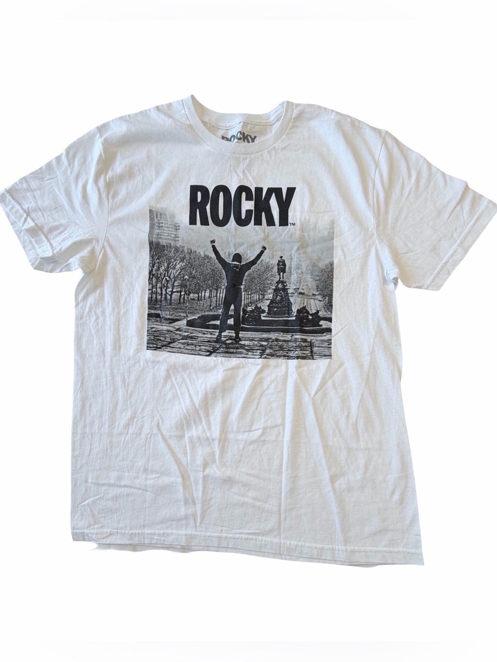 3/$15 NWOT Rocky Balboa White Graphic Tee Large